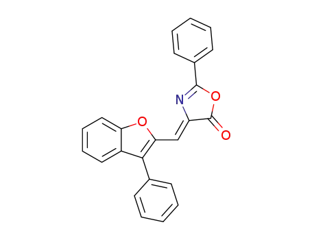 2-phenyl-4-(3-phenyl-benzofuran-2-ylmethylen)-4<i>H</i>-oxazol-5-one
