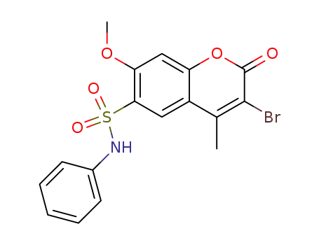 3-bromo-7-methoxy-4-methyl-2-oxo-2<i>H</i>-chromene-6-sulfonic acid anilide