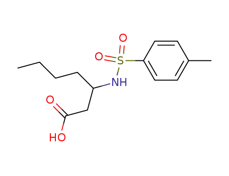 Molecular Structure of 101777-34-8 (3-(toluene-4-sulfonylamino)-heptanoic acid)