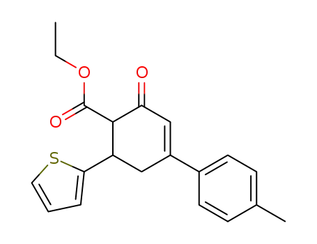2-oxo-6-[2]thienyl-4-<i>p</i>-tolyl-cyclohex-3-enecarboxylic acid ethyl ester