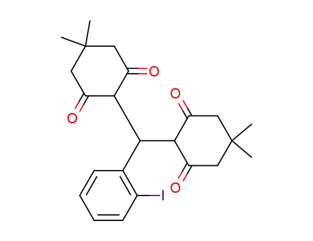 5,5,5',5'-tetramethyl-2,2'-(2-iodo-benzylidene)-bis-cyclohexane-1,3-dione