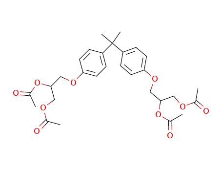 Molecular Structure of 122118-96-1 (2,2-bis-[4-(2,3-diacetoxy-propoxy)-phenyl]-propane)