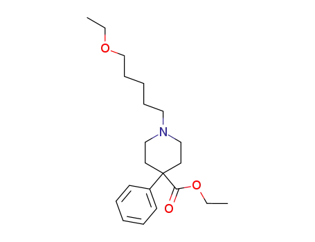 Molecular Structure of 3542-92-5 (1-(5-ethoxy-pentyl)-4-phenyl-piperidine-4-carboxylic acid ethyl ester)