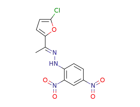 Molecular Structure of 91498-60-1 (1-(5-chloro-[2]furyl)-ethanone-(2,4-dinitro-phenylhydrazone))