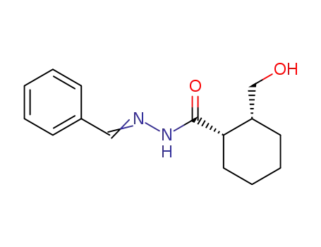 (+/-)-<i>cis</i>-2-hydroxymethyl-cyclohexanecarboxylic acid-((Ξ)-benzylidenehydrazide)