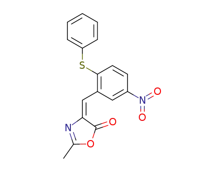 2-methyl-4-(5-nitro-2-phenylsulfanyl-benzyliden)-4<i>H</i>-oxazol-5-one