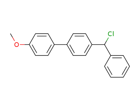 Molecular Structure of 63242-38-6 (1,1'-Biphenyl, 4-(chlorophenylmethyl)-4'-methoxy-)