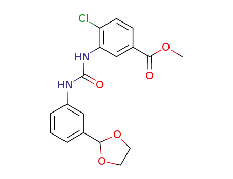 4-chloro-3-[<i>N</i>'-(3-[1,3]dioxolan-2-yl-phenyl)-ureido]-benzoic acid methyl ester