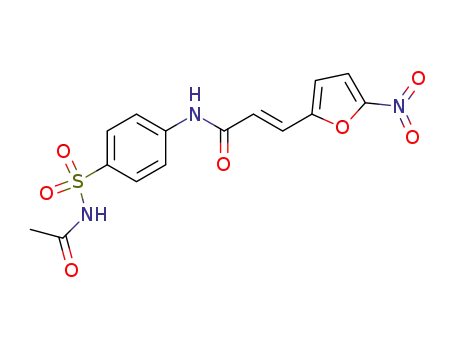 Molecular Structure of 92555-47-0 (3<i>t</i>-(5-nitro-[2]furyl)-acrylic acid-(4-acetylsulfamoyl-anilide))