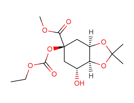 (3a<i>R</i>)-5<i>t</i>-ethoxycarbonyloxy-7<i>c</i>-hydroxy-2,2-dimethyl-(3a<i>r</i>,7a<i>c</i>)-hexahydro-benzo[1,3]dioxole-5<i>c</i>-carboxylic acid methyl ester