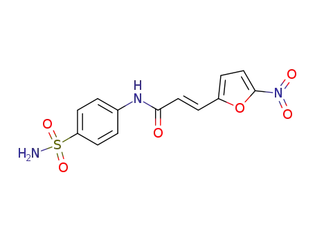 Molecular Structure of 97025-79-1 (3<i>t</i>-(5-nitro-[2]furyl)-acrylic acid-(4-sulfamoyl-anilide))