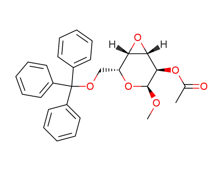 methyl-(<i>O</i><sup>2</sup>-acetyl-<i>O</i><sup>6</sup>-trityl-3,4-anhydro-α-D-galactopyranoside)