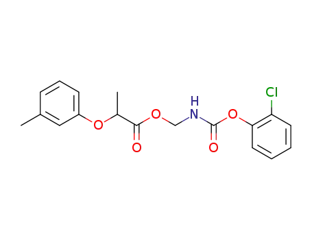 Propanoic acid, 2-(3-methylphenoxy)-,
[[(2-chlorophenoxy)carbonyl]amino]methyl ester
