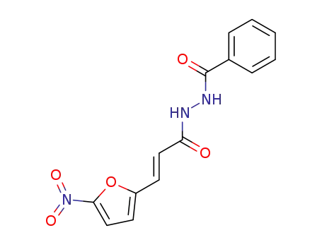 Molecular Structure of 133478-79-2 (<i>N</i>-benzoyl-<i>N'</i>-[3<i>t</i>-(5-nitro-[2]furyl)-acryloyl]-hydrazine)