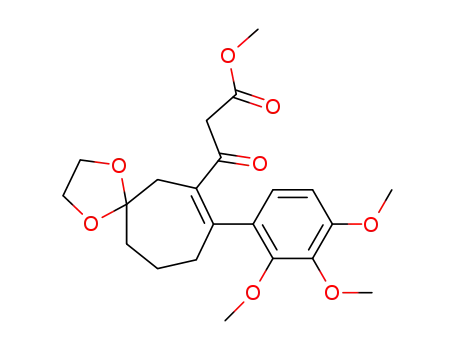 3-oxo-3-[8-(2,3,4-trimethoxy-phenyl)-1,4-dioxa-spiro[4.6]undec-7-en-7-yl]-propionic acid methyl ester