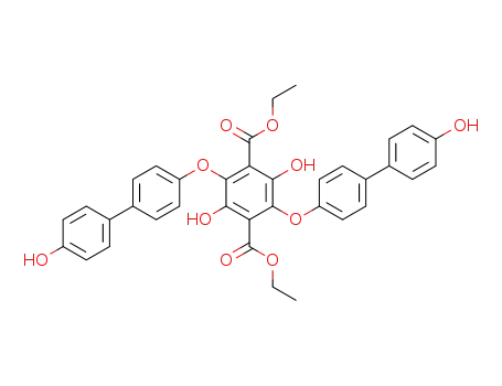 Molecular Structure of 856057-74-4 (2,5-dihydroxy-3,6-bis-(4'-hydroxy-biphenyl-4-yloxy)-terephthalic acid diethyl ester)