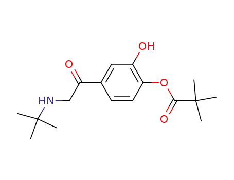 Propanoic acid, 2,2-dimethyl-,
4-[[(1,1-dimethylethyl)amino]acetyl]-2-hydroxyphenyl ester