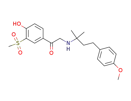 1-(4-Hydroxy-3-methanesulfonyl-phenyl)-2-[3-(4-methoxy-phenyl)-1,1-dimethyl-propylamino]-ethanone