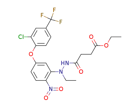 3-{N'-[5-(2-Chloro-4-trifluoromethyl-phenoxy)-2-nitro-phenyl]-N'-ethyl-hydrazinocarbonyl}-propionic acid ethyl ester
