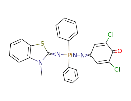 (3,5-dichloro-4-hydroxy-phenylazo)-(3-methyl-3<i>H</i>-benzothiazol-2-ylideneamino)-diphenyl-phosphonium betaine