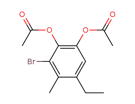1,2-diacetoxy-5-ethyl-3-bromo-4-methyl-benzene