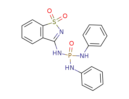 <i>N</i>-(1,1-dioxo-1<i>H</i>-1λ<sup>6</sup>-benzo[<i>d</i>]isothiazol-3-yl)-<i>N</i>',<i>N</i>''-diphenyl-phosphamide