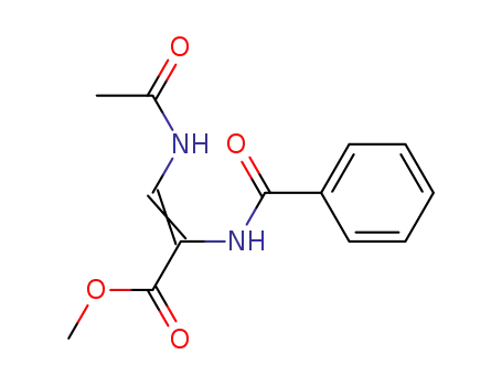 3-Acetamino-2-benzamino-acrylsaeure-methylester