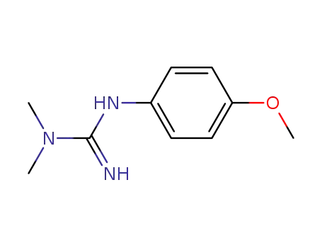 Molecular Structure of 13732-73-5 (<i>N</i>'-(4-methoxy-phenyl)-<i>N</i>,<i>N</i>-dimethyl-guanidine)