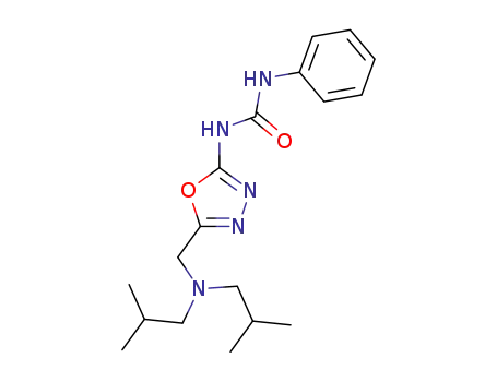 1-[5-(diisobutylamino-methyl)-[1,3,4]oxadiazol-2-yl]-3-phenyl-urea