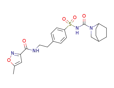 2-aza-bicyclo[2.2.2]octane-2-carboxylic acid 4-[2-(5-methyl-isoxazole-3-carbonylamino)-ethyl]-benzenesulfonylamide