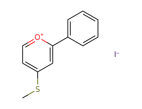 4-methylsulfanyl-2-phenyl-pyrylium; iodide