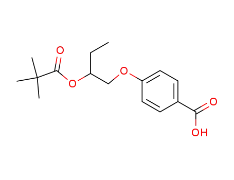 Molecular Structure of 56220-06-5 (Benzoic acid, 4-[2-(2,2-dimethyl-1-oxopropoxy)butoxy]-)