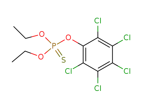 Molecular Structure of 895-92-1 (O,O-diethyl O-(pentachlorophenyl) phosphorothioate)