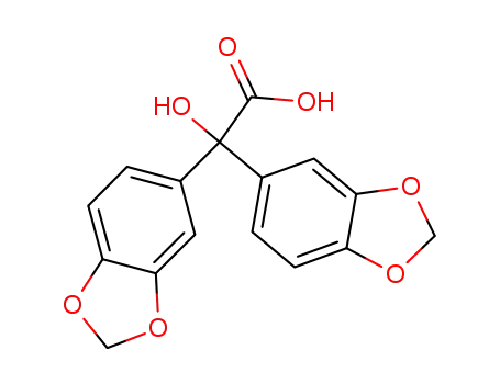 Molecular Structure of 4746-53-6 (1,3-Benzodioxole-5-aceticacid, a-1,3-benzodioxol-5-yl-a-hydroxy-)