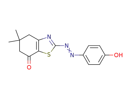 2-(4-hydroxy-phenylazo)-5,5-dimethyl-5,6-dihydro-4<i>H</i>-benzothiazol-7-one