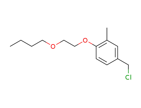Molecular Structure of 109366-18-9 (1-(2-butoxy-ethoxy)-4-chloromethyl-2-methyl-benzene)