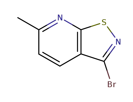 Molecular Structure of 61889-29-0 (Isothiazolo[5,4-b]pyridine, 3-bromo-6-methyl-)