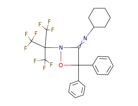 cyclohexyl-[4,4-diphenyl-2-(2,2,2-trifluoro-1,1-bis-trifluoromethyl-ethyl)-[1,2]oxazetidin-3-ylidene]-amine