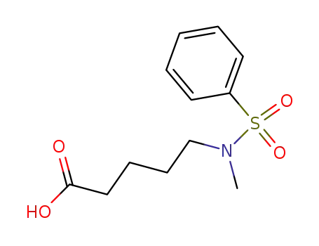 Molecular Structure of 46855-40-7 (5-(benzenesulfonyl-methyl-amino)-valeric acid)