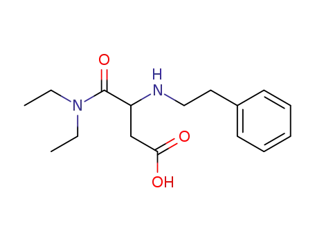 Molecular Structure of 28646-21-1 (Succinamic acid, N,N-diethyl-3-(phenethylamino)-, DL-)