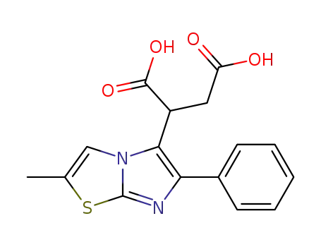 Molecular Structure of 16311-33-4 ((2-methyl-6-phenyl-imidazo[2,1-<i>b</i>]thiazol-5-yl)-succinic acid)