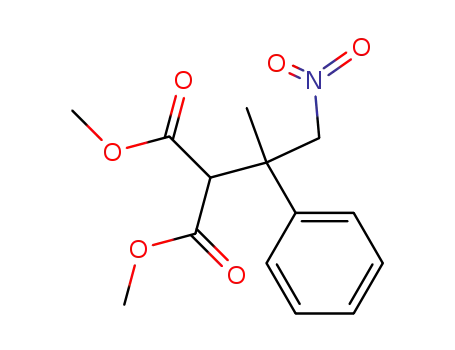 Molecular Structure of 63278-04-6 (Propanedioic acid, (1-methyl-2-nitro-1-phenylethyl)-, dimethyl ester)