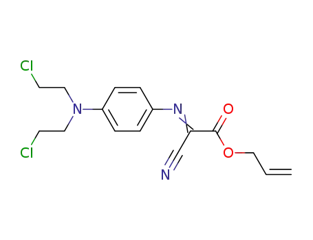Molecular Structure of 40674-30-4 ({(E)-4-[Bis-(2-chloro-ethyl)-amino]-phenylimino}-cyano-acetic acid allyl ester)