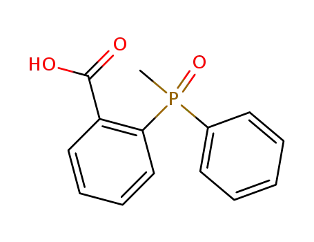 Molecular Structure of 65523-11-7 (Benzoic acid, 2-(methylphenylphosphinyl)-)
