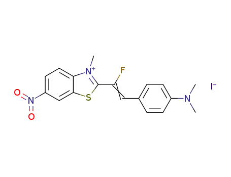 2-[2-(4-dimethylamino-phenyl)-1-fluoro-vinyl]-3-methyl-6-nitro-benzothiazolium; iodide