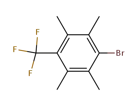 Molecular Structure of 3360-63-2 (4-Brom-2,3,5,6-tetramethyl-benzotrifluorid)