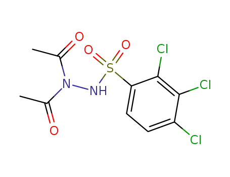 Molecular Structure of 6716-25-2 (N',N'-Diacetyl-2.3.4-trichlor-benzolsulfonsaeure-hydrazid)