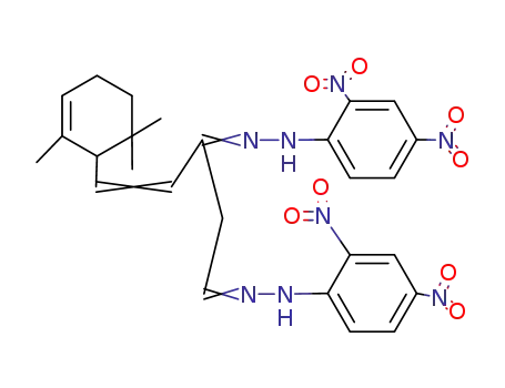 5-<2.6.6-Trimethyl-cyclohex-2-enyl>-pent-4-en-1.3-dion-bis-<2.4-dinitro-phenylhydrazon>