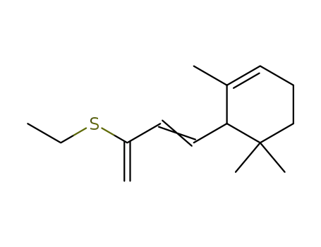 1-<2,6,6-Trimethyl-cyclohexenyl-(2)>-3-ethylmercapto-butadien-(1,3)