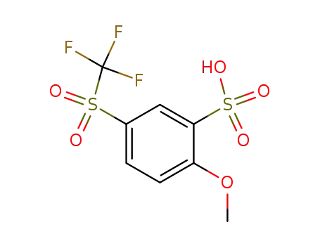 Molecular Structure of 47000-84-0 (2-Methoxy-5-trifluormethylsulfonyl-benzolsulfonsaeure)